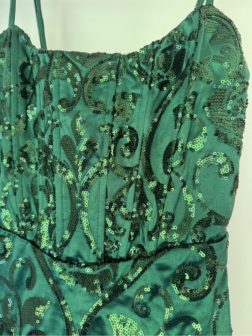 Green Sequin Formal Dress - Women